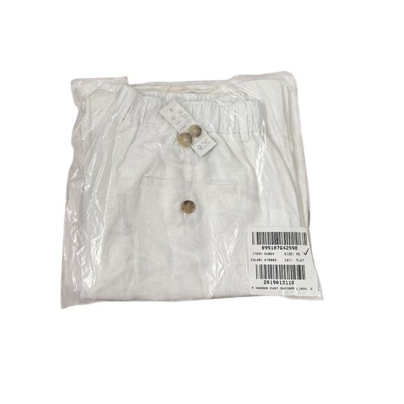 NWT J CREW PETITE Harbor pant in linen in white - Picture 10 of 10